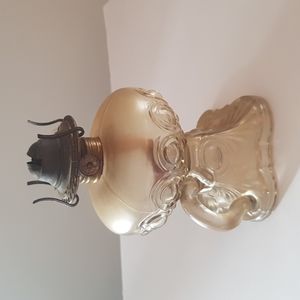 Antique Clear Glass Oil Lantern Base